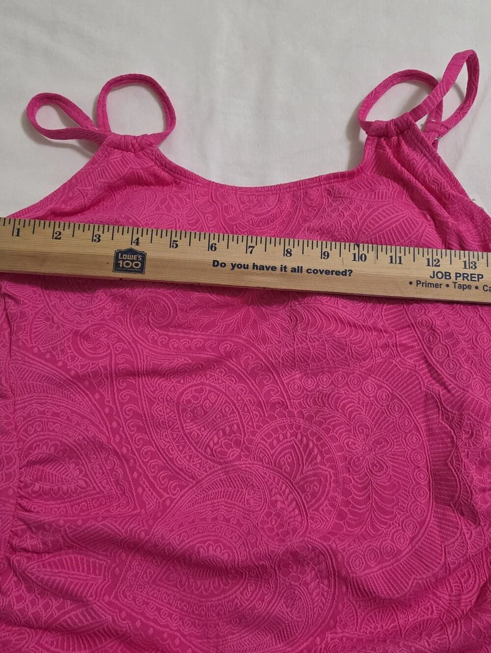 Swim Solutions Hot Pink Paisley Swim Camisole